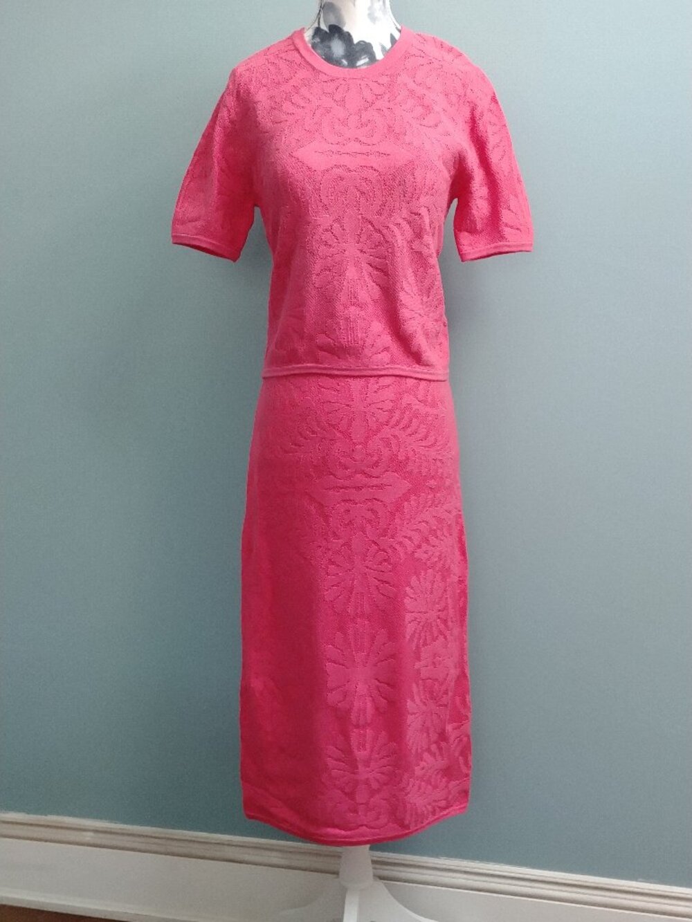 Christian Lacroix Summer Knit Sweater & Skirt Set, size S